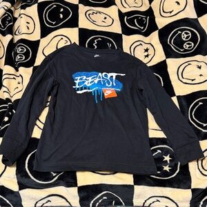 Nike Black Shirt with Blue and White Graphic